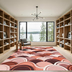 Abstract Earth Tone Layered Arch Rug