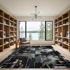 Industrial Splatter Grunge Floor Rug