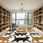 Whimsical Feline Parade Collection Rug