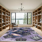Royal Purple Galaxy Crown Celestial Rug