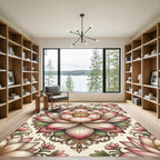 Pink Lotus Blossom Mandala Rug
