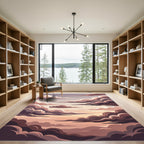 Mauve Dusky Sky Cloudscape Rug