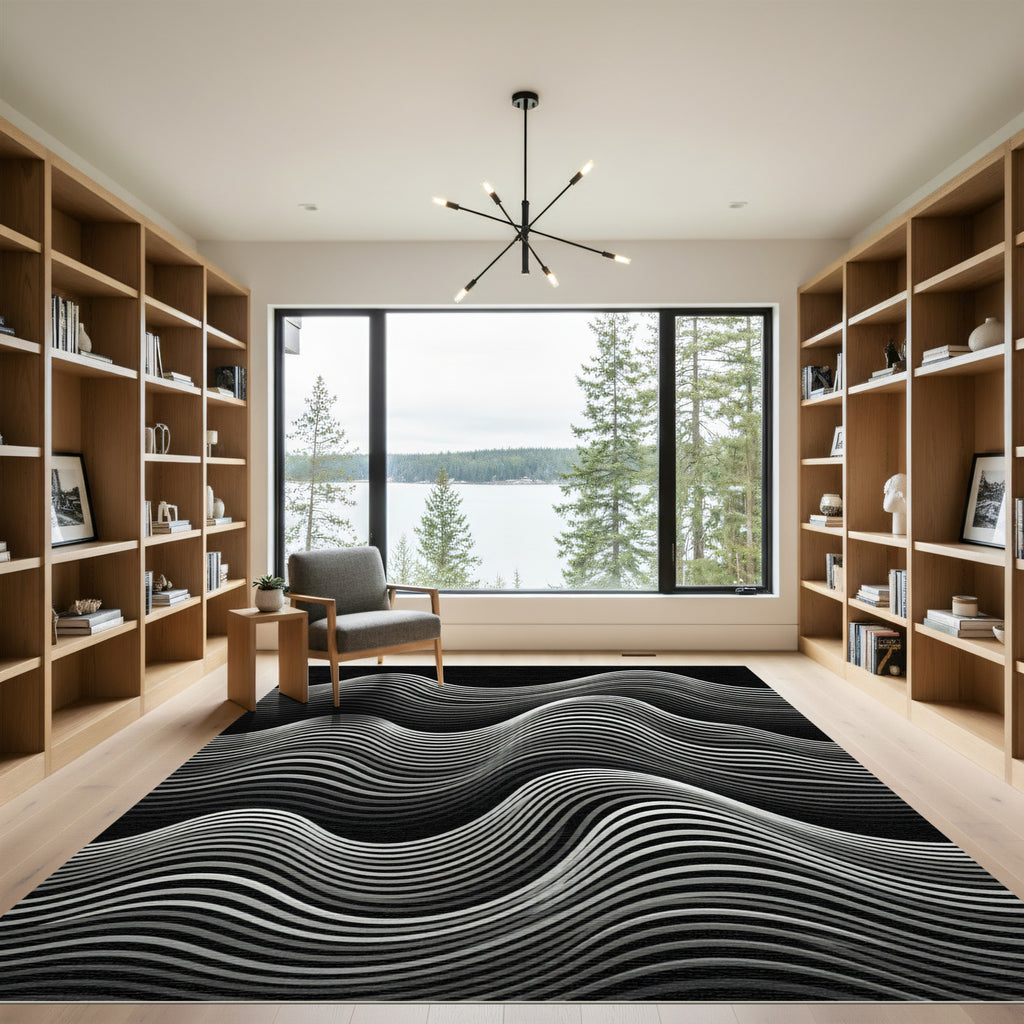 Monochromatic Abstract Wave Flow Rug
