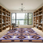 Purple Southwestern Diamond Lightning Strike Rug