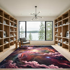 Cosmic Swirl Nebula Starry Night Rug