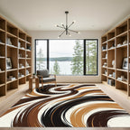 Earthy Swirl Brushstroke Rug
