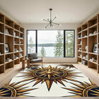 Golden Compass Starburst Repeat Rug