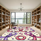 Playful Pink and Purple Knotted Confetti Rug