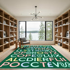 Alphabet Collage In Pastel Colors Rug