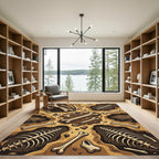 Paleo Bone Fossil Earthy Excavation Rug