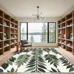 Shaded Green Leafy Vine Imprint Rug