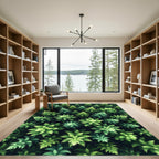 Lush Verdant Pine Forest Canopy Rug
