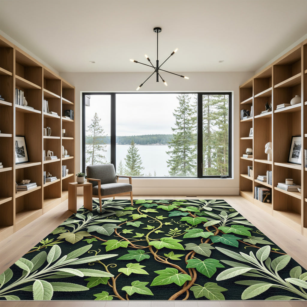 Sage Green Ivy Vine Medley Rug