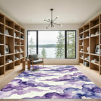 Ethereal Purple Watercolor Cloudscape Rug