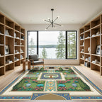 Central Tree Garden Courtyard Medallion Rug