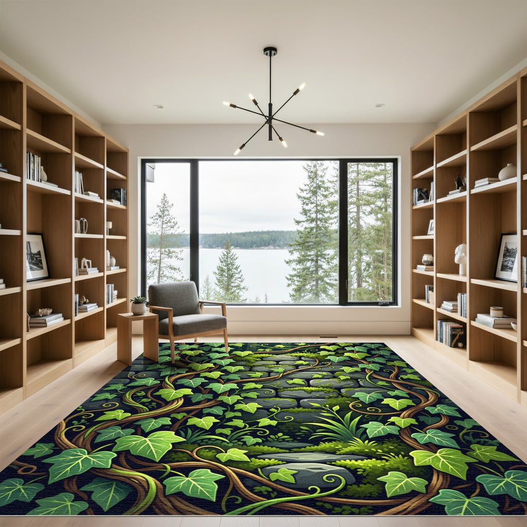 Enchanted Ivy Vine Stone Wall Rug