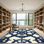 Nautical Rope Anchor Wheel Medley Rug