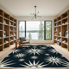 Radiant Starburst Navy Repeating Elements Rug