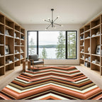 Earthy Chevron Stripes Rug