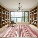 Pale Rose Vertical Stripe Rug
