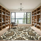 Ornate Paisley Floral Scrollwork Rug