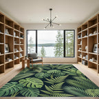 Evergreen Jungle Leaf Canopy Rug