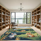 Playful Harvest Field Meadow Mice Rug