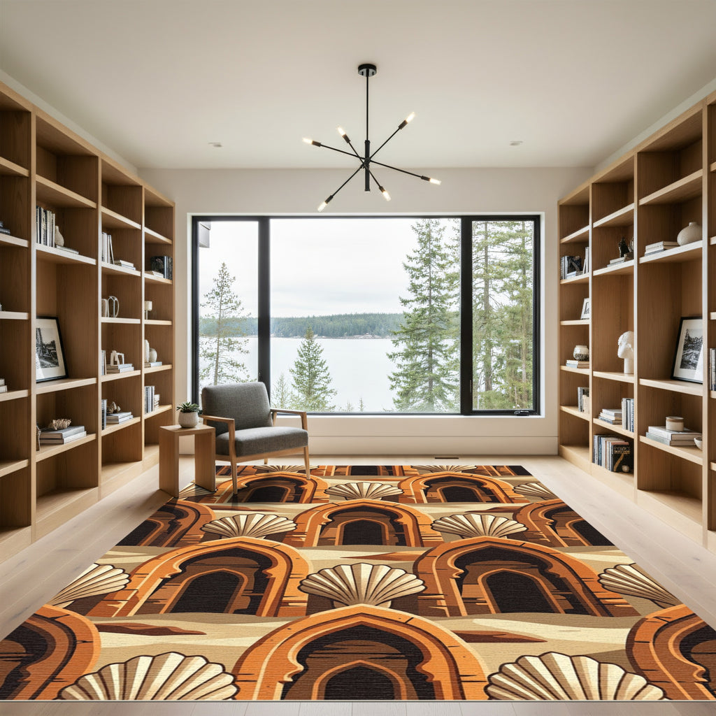 Desert Archway Seashell Pattern Rug