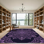 Amethyst Floral Mandala Flourish Rug