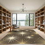Golden Starburst Abstract Radiance Rug