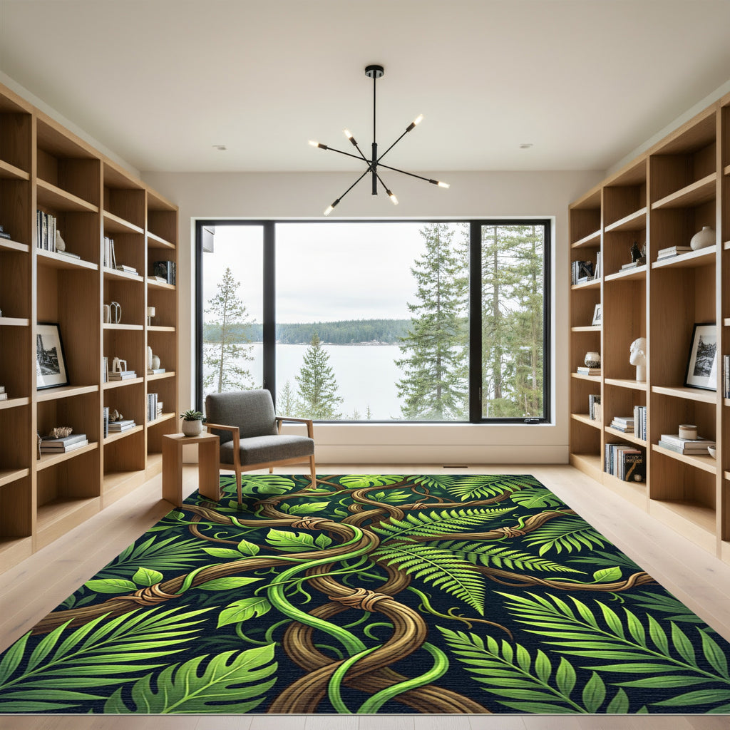 Verdant Jungle Vine Twist Rug