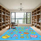 Playful Alphabet Animals and Music Notes Rug