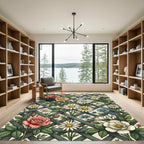 Classic Floral Trellis Garden Rose Rug