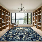 Mysterious Tiger Jungle Foliage Rug