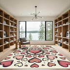 Romantic Heart Medallion Blush Rug