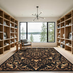 Gilded Bronze Floral Medallion Accent Rug