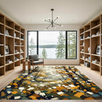 Autumn Forest Brushstroke Swirl Rug