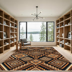 Tribal Mask Chains Diamond Rug