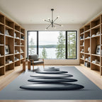 Zen Stacked Smooth Gray Pebble Rug