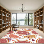 Citrus Slices Ripe Fruit Pattern Rug