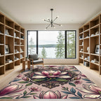 Vintage Magnolia Medallion Blush Floral Rug