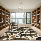 Leopard Spots Camouflage Wildlife Rug