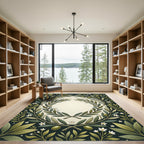Olive Branch Laurel Wreath Rug