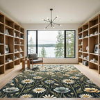 Wildflower Meadow with Cream Daisy Blooms Rug