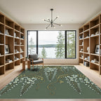 Cascading White Wisteria Vine Rug