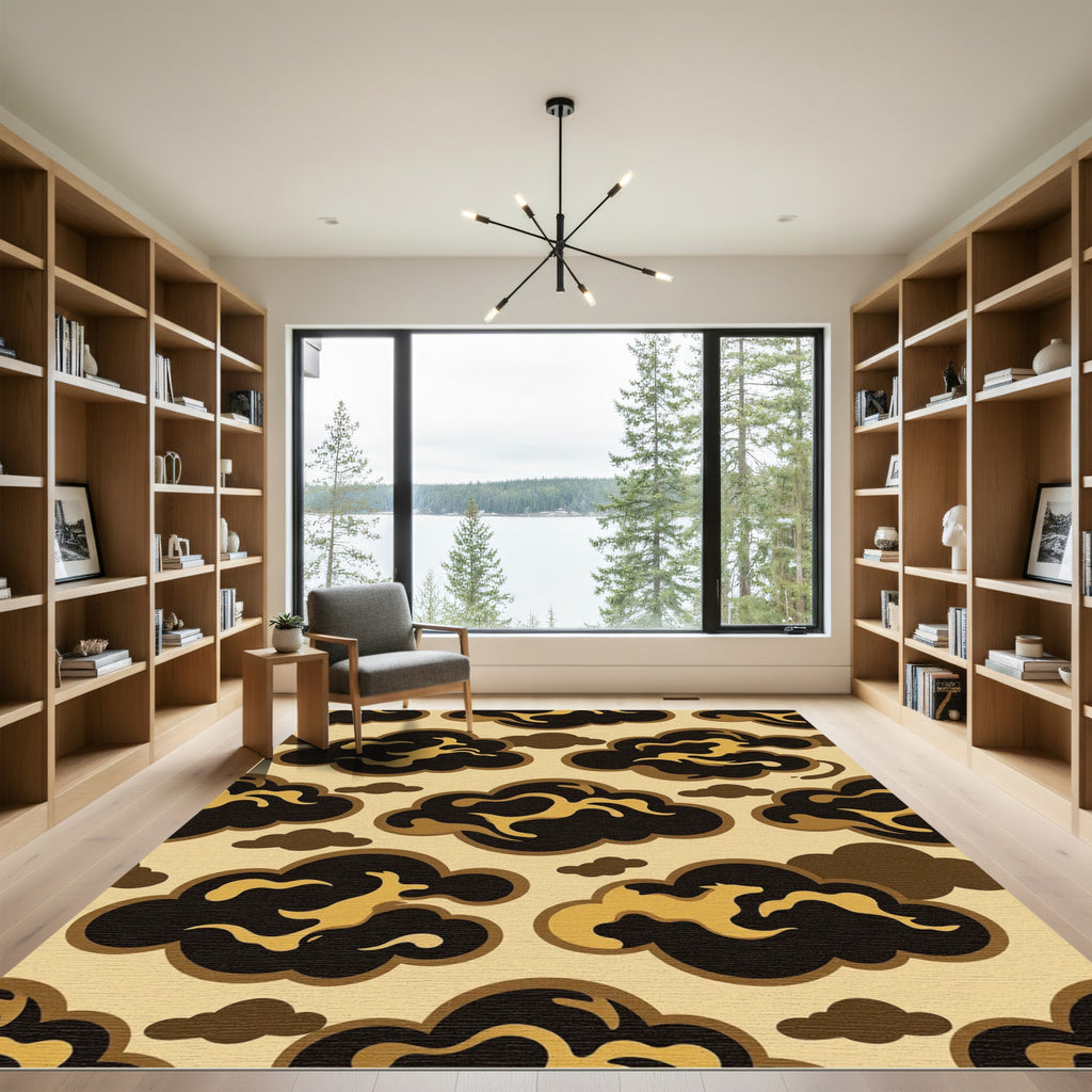 Earthy Clouds Mythical Creatures Rug