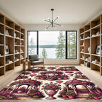 Pink Rose Garden Gazebo Collection Rug