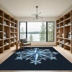 Icy Blue Nordic Crystal Star Rug