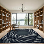 Silver Braided Rope Circle Rug