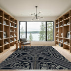 Abstract Urban Highway Interchange Grid Rug